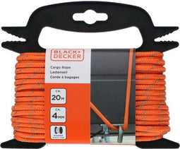 BLACK+DECKER Spanband 20 Meter - Spanband Oproller - Reflecterende Delen - Oranje/Zwart