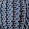 SVJ Poef Rond - 45 x 45 x 30 cm - Katoen - Blauw