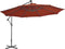 vidaXL - Zweefparasol - met - LED-verlichting - 350 - cm - terracottakleurig