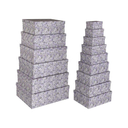 Set decoratieve dozen Versa Karton Lavendel (15 Onderdelen)