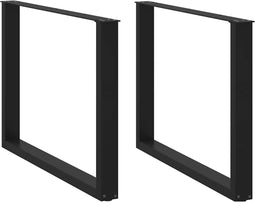 vidaXL - Eettafelpoten - 2 - st - U-vormig - 100x(72-73) - cm - staal - zwart