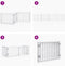 vidaXL - Hondenhek - inklapbaar - met - deur - 4 - panelen - 320 - cm - populierhout - wit