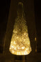 J-Line decoratie Kerstboom - glas - transparant - large - LED lichtjes