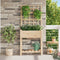 vidaXL - Tuinbak - met - Trellis - en - Plank - 71x37x152 - cm - Massief - Vurenhout