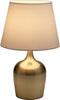 Pauleen 48205 Golden Glamour tafellamp max. 20W E27 Goud/wit 230V metaal/textiel