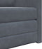 vidaXL - Vloersofa - Enkel - Convertible - Fluweel - 74x77x81 - cm - Donkergrijs