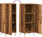 vidaXL - Dressoir - 34,5x34x90 - cm - bewerkt - hout - oud - houtkleurig