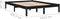 vidaXL - Bedframe - massief - grenenhout - zwart - 120x200 - cm
