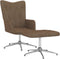 vidaXL Relaxstoel met voetenbank stof taupe