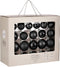 House of Seasons - Kerstballen Set - 42 Stuks - Ø7 cm - Glas - Zwart (42 stuks)
