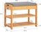 SoBuy FSR49-N - Schoenenrek met Zijkast en Zitgedeelte - Bamboe - 55x30x46cm