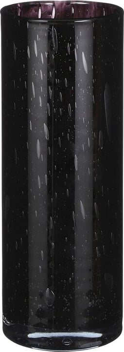 Mica Decorations Estelle Vaas - 11x11x31 cm - Glas - Zwart