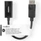 Nedis DisplayPort-Kabel - DisplayPort Male - HDMI Output - 4K@30Hz - Vernikkeld - 0.20 m - Rond - PVC - Zwart - Label