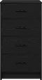 vidaXL - Dressoir - Zwart - Eik - 40x41x75 - cm - Gelaagd - Hout