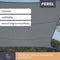 Perel - Schaduwdoek - Waterdoorlatend luchtdoorlatend 3.6 x 3.6 m 180 g/m² HDPE vierkant donkergrijs