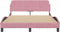 vidaXL - Bedframe - met - hoofdeinde - zonder - matras - 120x200 - cm - fluweel - roze
