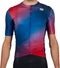 Sportful Rocket - Fietsshirt Heren - Aansluitend met rits - Blauw Rood - Maat 3XL