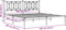 vidaXL - Bedframe - met - hoofdbord - metaal - wit - 180x200 - cm