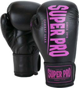 Super Pro Combat Gear Champ - Kickbokshandschoenen - 12oz - Zwart/Roze