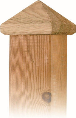 Paal-ornament piramide hout 80x80 mm