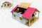 Paardenstal Roze met 2 Boxen en Berging, 1:24