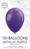 Paarse ballonnen metallic | 10 stuks