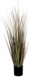 Paarse Dogtail/siergras kunstplant 90 cm in zwarte pot - Kunstplanten/nepplanten