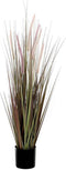 Paarse Dogtail/siergras kunstplant 90 cm in zwarte pot - Kunstplanten/nepplanten