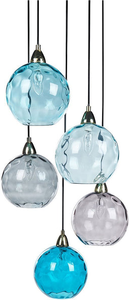 PABELLON - Hanglamp - Blauw - Metaal/Glas