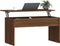 vidaXL - Salontafel - 102x50,5x52,5 - cm - bewerkt - hout - bruin - eikenkleur