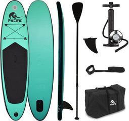 Pacific Ocean Green Sup Board - Special Edition - 285 cm - 6 Delig- Groen - Met waterdicht telefoonhoesje