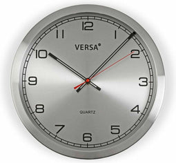 Muurklok Versa Aluminium (4,1 x 25 x 25 cm)
