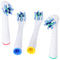 Pack of 4 360 Cleaning Brush replacement toothbrush heads for electric toothbrushes from Oral-B, sui