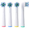 Pack of 4 360 Cleaning Brush replacement toothbrush heads for electric toothbrushes from Oral-B, sui