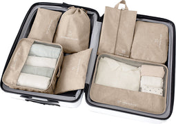 Packing cubes set 7-delig - organizer voor koffer en backpack - beige