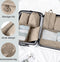 Packing cubes set 7-delig - organizer voor koffer en backpack - beige
