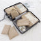 Packing cubes set 7-delig - organizer voor koffer en backpack - beige