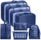 Packing Cubes Set 8-Delig - Organizer Voor Koffer En Backpack - Donkerblauw