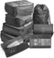 Packing Cubes Set 8-Delig - Organizer Voor Koffer En Backpack - Zwart
