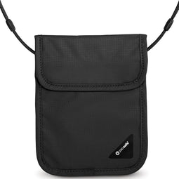 Pacsafe Bortszak - 17 x 13.5 x 0.6 cm - RFID-blokkerend - Schoudertas - Borstbuidel - Zwart