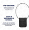 Pacsafe Bortszak - 17 x 13.5 x 0.6 cm - RFID-blokkerend - Schoudertas - Borstbuidel - Zwart