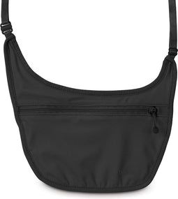 Pacsafe Geheim Nektasje-zakje - 13.5 x 20.5 x 0.3 cm - RFID-blokkerend - Waterafstotend - Wasbaar - Zwart