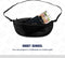Pacsafe Geheime Heuptas - 13 x 27 x 0.3 cm - RFID-blokkerend - Waterafstotend - Wasbaar - Zwart
