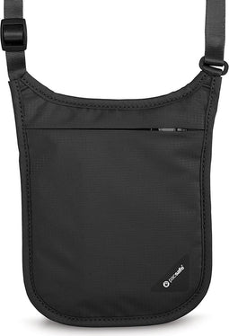 Pacsafe Nektas - 18 x 15 x 0.5 cm - RFID-blokkerend - Waterafstotend - Verstelbaar - Schoudertas - Zwart