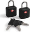 Pacsafe Prosafe 620-TSA kofferslot Set - Reisslot met Sleutel - Bagageslot - Hangslot - Geschikt voor Bagage - Kofferslotjes - 2 stuks - Zwart