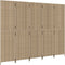 vidaXL - Kamerscherm - 5 - panelen - poly - rattan - beige