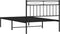 vidaXL - Bedframe - met - hoofdbord - metaal - zwart - 107x203 - cm