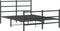 vidaXL - Bedframe - met - hoofd- - en - voeteneinde metaal - zwart - 140x200 - cm