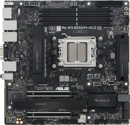 ASUS Pro WS B850M-ACE SE - Moederbord AM5 - Micro-ATX 4x DDR5 256GB max - 10G/1G Ethernet
