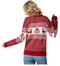 DressForFun Kersttrui Winterwonderland - Traditioneel Noors - Maat XL - Rood & Wit